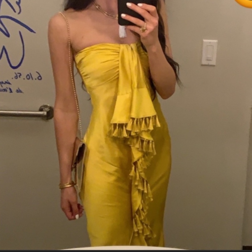 Cinq a sept yellow dress